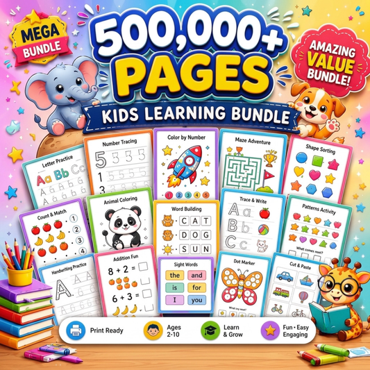The Complete Kids Activity Bundle — 700+ Printable Worksheets