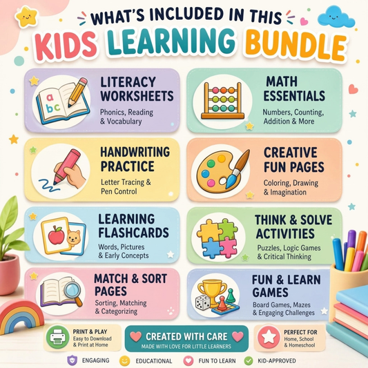 The Complete Kids Activity Bundle — 700+ Printable Worksheets