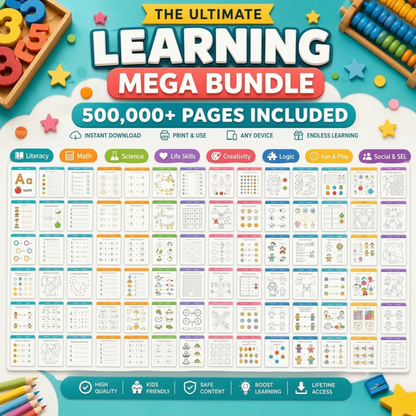 The Complete Kids Activity Bundle — 700+ Printable Worksheets