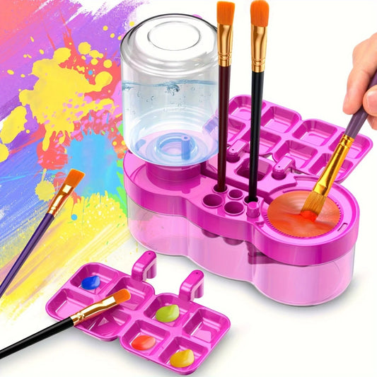 Kids Paint Brush Cleaner Station