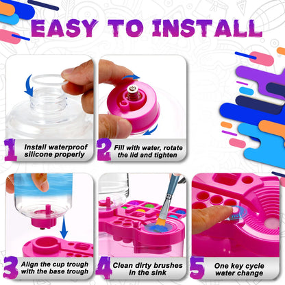 Kids Paint Brush Cleaner Station