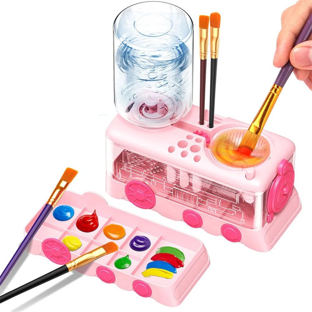 Kids Paint Brush Cleaner Station
