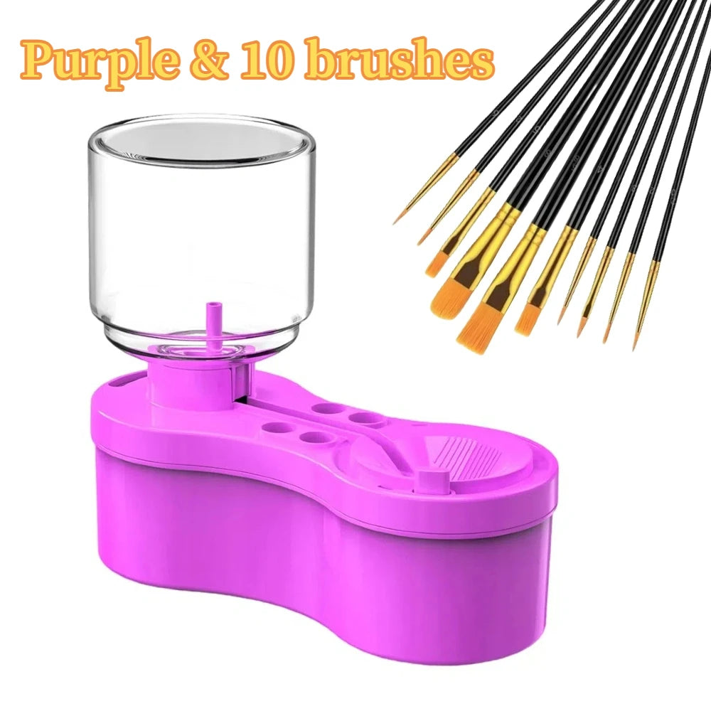 Kids Paint Brush Cleaner Station