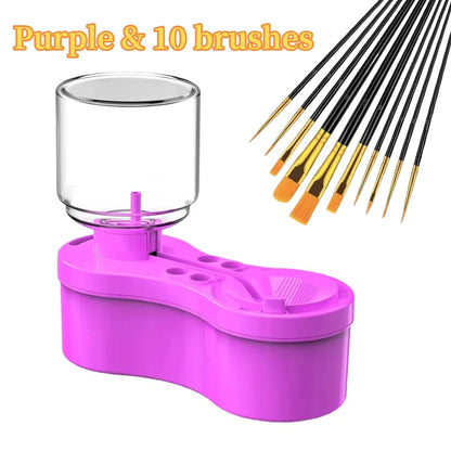 Kids Paint Brush Cleaner Station