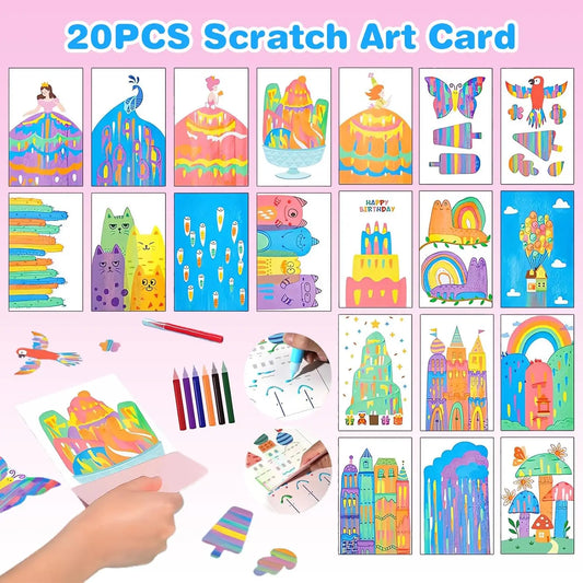 Rainbow Magic Scratch Art Set (20pcs)