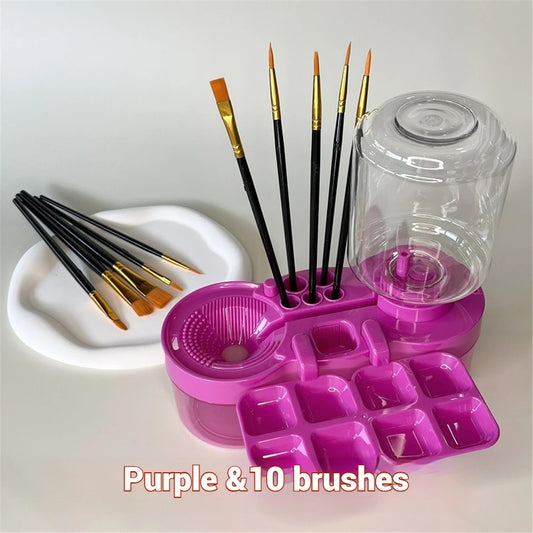 Kids Paint Brush Cleaner Station